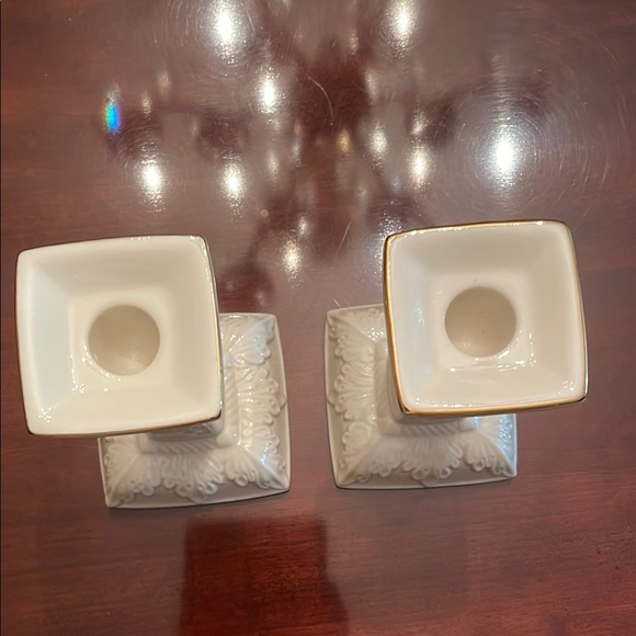 Elegant Lenox Jewish Sabbath Candle Holders - Picture 7 of 7